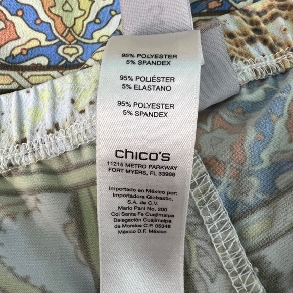 Chico's Patchwork Pull On Womens Pants Large Bohemian Free Spirited Hippie Beach - Picture 12 of 15